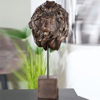 Ocala Polyresin Lion Sculpture In Antique Bronze