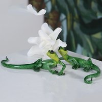 Furniture in Fashion Enjoy 58% Discount on Large Charly Green Lizard Sculpture in Ocala Polyresin