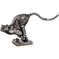 Ocala Polyresin Steampunk Leopard Sculpture In Silver