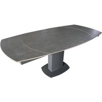 Oliver Sintered Ceramic Extending Dining Table In Matte Grey