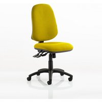 Olson Home Office Chair In Yellow With Castors