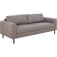 Onalaska Fabric 3 Seater Sofa In Light Grey Brown