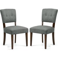 Ontario Grey Fabric Dining Chairs In Pair