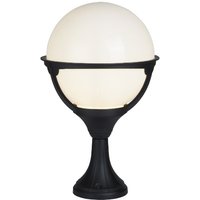 Orb Outdoor 1 Light Post In Black With Opal Shade Orb Outdoor 1 Light Post In Black With Opal Shade