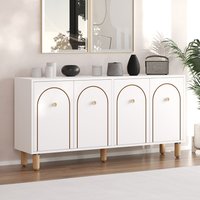 Orion Wooden Sideboard with 4 Doors in White