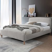 Otaola Fabric Double Bed In Dove Grey