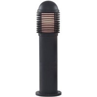 Outdoor Post Light In Black With Ridges Top And White Diffuser Outdoor Post Light In Black With Ridges Top And White Diffuser