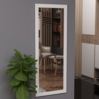 Ovea Pier Glass Wall Mirror with White Wooden Frame