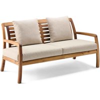 Ozone Wooden Lounge 2 Seater Sofa in Natural