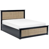 Pabla Wooden Storage Ottoman Double Bed In Black