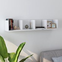 Pacorro Wooden Wall Shelf With 4 Compartments In White