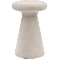 Palikir Wooden Side Table Round In Concrete Effect