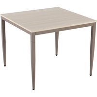 Palmerton Ceramic Square End Table In Matt Latte
