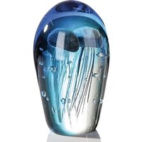 Paperweight Glass Jellyfish Design Sculpture In Blue