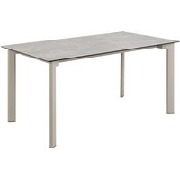 Papillion Ceramic Rectangular Dining Table In Grey Anista