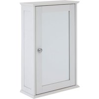 Partland Wooden Bathroom Mirrored Cabinet In White