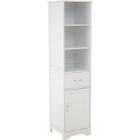 Partland Wooden Tall Bathroom Storage Cabinet In White