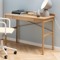 Pasco Wooden Laptop Desk With 1 Drawer In Oak