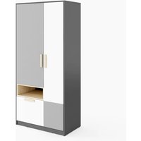 Pearl Kids Wooden Wardrobe With 2 Doors In Graphite