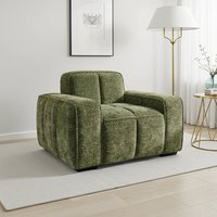 Pelaro Fabric 1 Seater Sofa in Olive Green