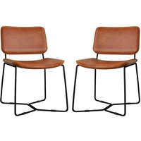 Pensford Bruicato Genuine Leather Dining Chairs In Pair