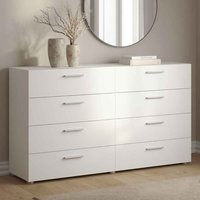 Perkin Wooden Chest Of 8 Drawers In White