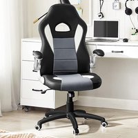Perris Polyurethane Home And Office Chair In Black And Grey Perris Polyurethane Home And Office Chair In Black And Grey