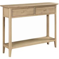 Petaluma Wooden Console Table With 2 Drawers - Oak