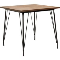 Pherkad Square Wooden Harpin Dining Table In Natural
