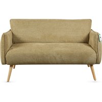 Picton Fabric 2 Seater Sofa - Olive Green