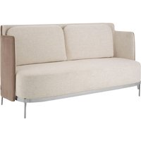Markeb Upholstered Fabric 2 Seater Sofa In White