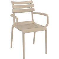 Pikeville Polypropylene Outdoor Armchairs In Taupe