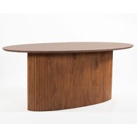 Plano Wooden Oval Dining Table In Walnut