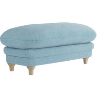 Plumpton Fabric Foot Stool In Duck Egg Blue