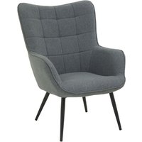 Porrima Fabric Upholstered Armchair In Grey
