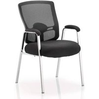 Portland Straight Leg Visitor Chair With Black Seat