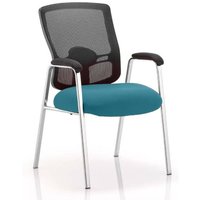 Portland Straight Leg Visitor Chair With Maringa Teal Seat
