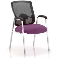 Portland Straight Leg Visitor Chair With Tansy Purple Seat