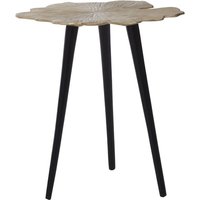Pratt Small Aluminium Ginkgo Leaf Side Table In Gold And Black