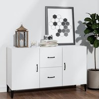 Precia Wooden Sideboard With 2 Door 2 Drawer In White