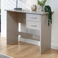 Furniture in Fashion Probus Wooden Laptop Desk In Grey With 2 Drawers