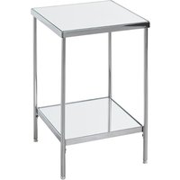 Pulaski Small Mirrored Square End Table With Chrome Frame