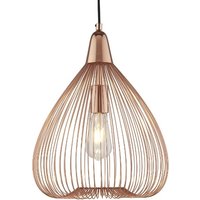 Pumpkin 1 Light Wire Cage Pendant In Copper Pumpkin 1 Light Wire Cage Pendant In Copper