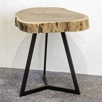 Putnam Large Wooden End Table In Oak And Black