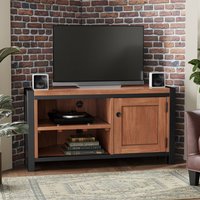 Qimera Acacia Wood Corner TV Stand with 1 Door