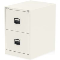 Qube Steel 2 Drawers Filing Cabinet In Chalk White