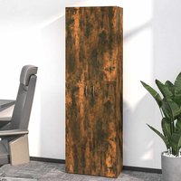 Quilcene 190cm Wooden Office Cabinet In Smoked Oak