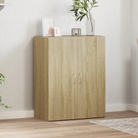 Quilcene 77cm Wooden Office Cabinet In Sonoma Oak