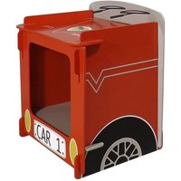 Racing Car Bedside Cabinet In Red