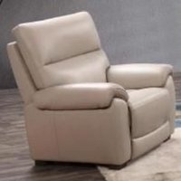 Radford Leather Electric Recliner 1 Seater Sofa In Chalk